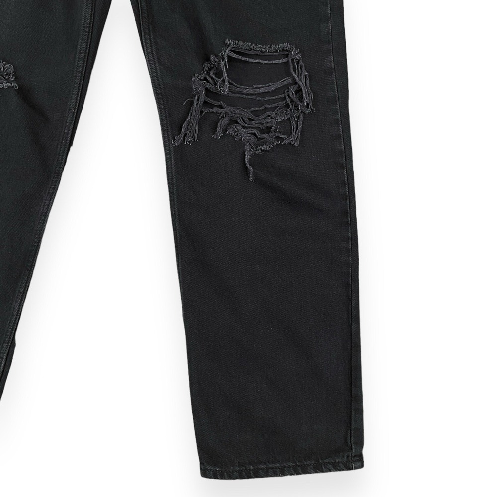 Levis Silvertab Jeans Women 28 (30x30.5) Black Ripped 94 Baggy Straight NWT - Picture 2 of 11